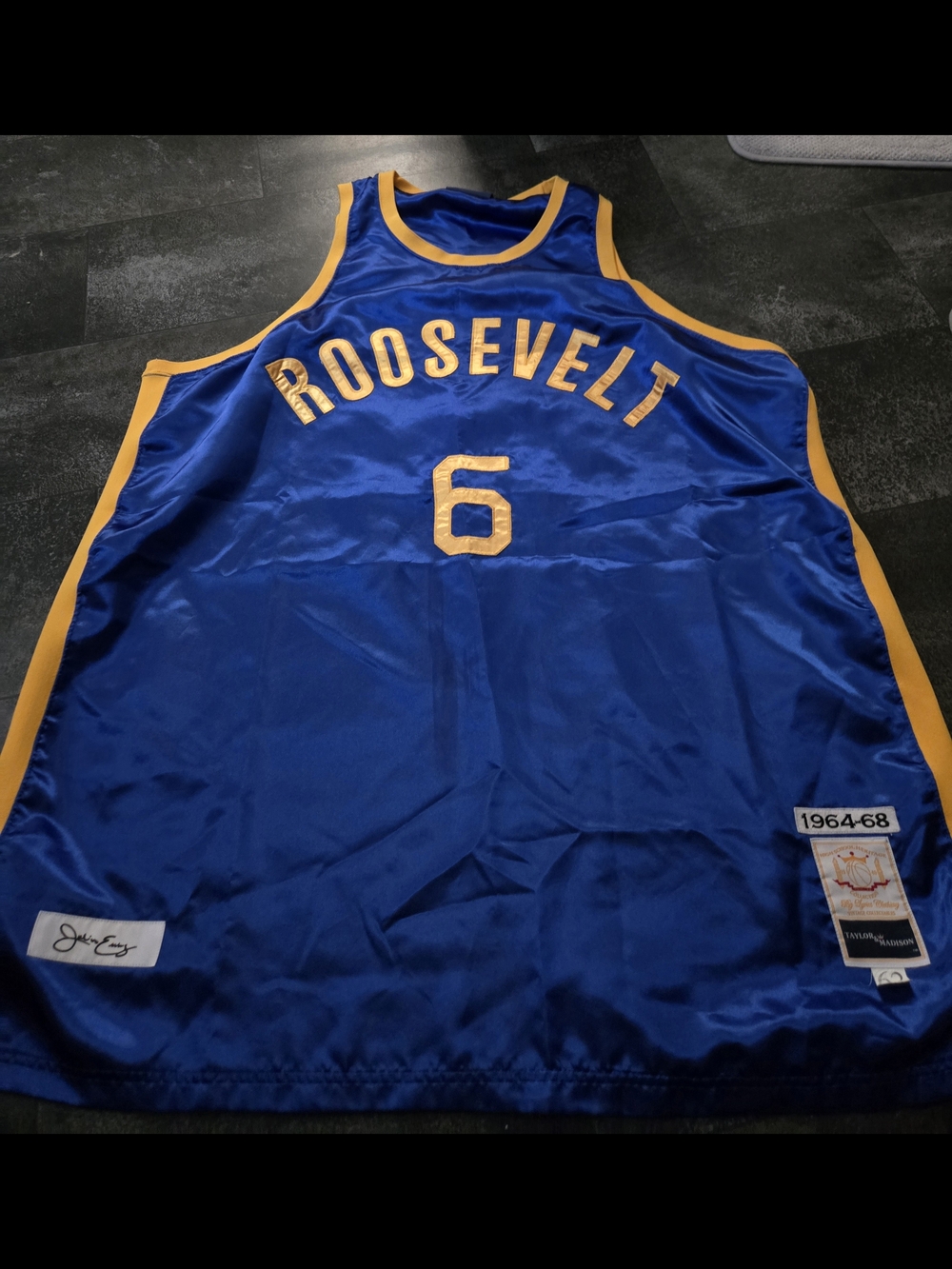 Roosevelt #6 Blue and Gold Basketball Jersey